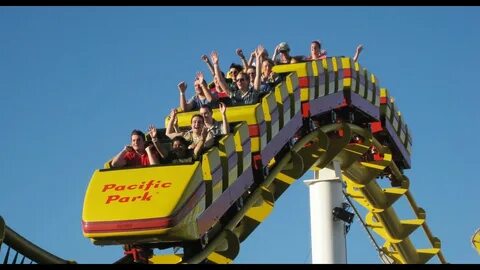 Santa Monica West Coaster Roller Coaster Back Seat POV Most 