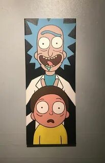 Rick and Morty canvas Small canvas art, Mini canvas art, Cut