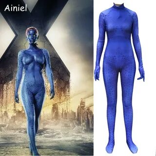 Ainiel Movie X Men Cosplay Costume Raven Darkholme Blue Spec