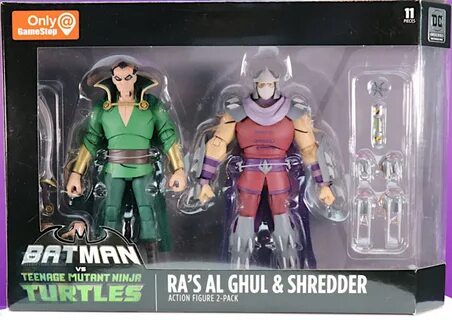 Batman Vs TMNT Ra's Al Ghul And Shredder Action Figure 2-Pac