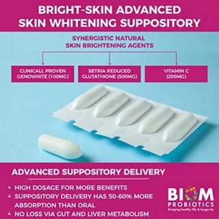Skin Whitening Suppositories BrightSkin Biom Probiotics