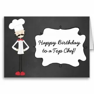 Retro Custom Chef Happy Birthday Greeting Card Zazzle.com Ha