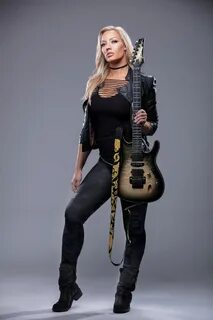 Nita Strauss #guitar blond hair #boots #women #2K #wallpaper