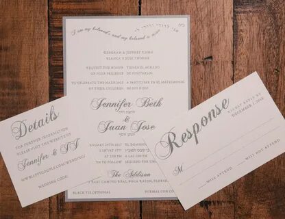 Bilingual Wedding Invitation Spanish & English Wedding Etsy