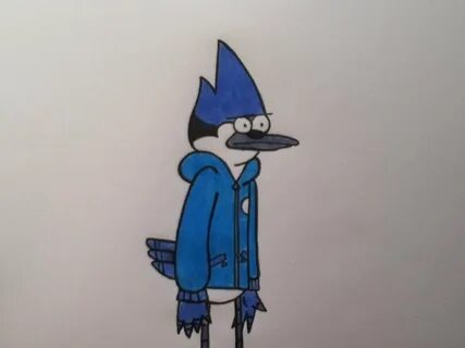 Regular Show - How to draw Mordecai (speed drawing) - YouTub