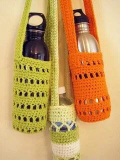 Water Bottle Holders - Free Crochet Pattern Crochet water bo