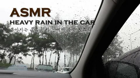 ASMR 태풍 푹우가 내리는 차안에서 빗소리ㅣHeavy rain in the car ASMR SABER - 