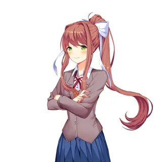 Monika arm crossed edit (again) : DDLC Arms crossed, Literat