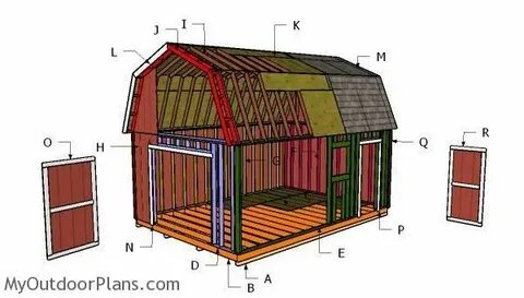 14x20 Gambrel Shed Roof Plans MyOutdoorPlans Free Woodworkin