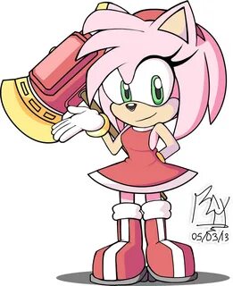 Chibi Amy Rose By Rgxsupersonic - Amy Rose And Sonic Chibi -