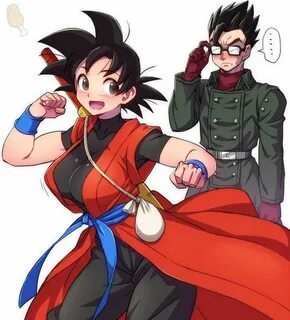 Female goki and gohan form super dragon ball heroes 💙 🖤 ❤ 💫 