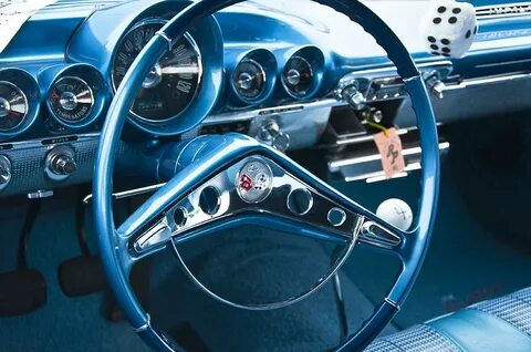 1960 Chevrolet Impala Steering Wheel Photograph by Glenn Gor