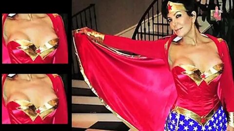 Kris Jenner's Nip Slip In Wonder Women Dress - YouTube