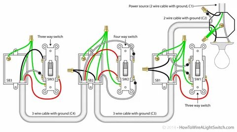 4 way switch with power feed via the light How to wire a lig