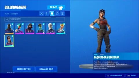 Fortnite - CONTA SEASON 1 - RENEGADE RAIDER, SKULL ROXO E GH