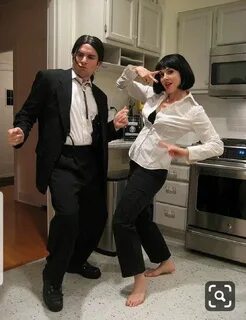 Pulp Fiction Funny couple halloween costumes, Couple hallowe