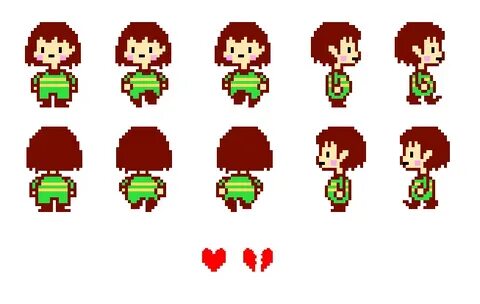 Undertale Oc Sheet 8 Images - Underswap Chara Sprites By Met