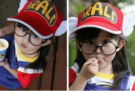 Dr.Slump Arale Angel Wings Anime Cosplay Hats Summer Cap for
