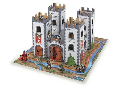 Papo Mini Medieval Castle Cardboard Hotaling 33101 AVDJ-1860