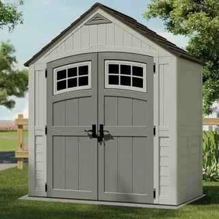 Cascade Plastic Storage Shed Plastic storage sheds, Backyard