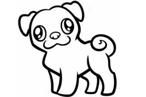 Pug Draw Easy Cute Drawing Face Line Very Step Clipartmag Se