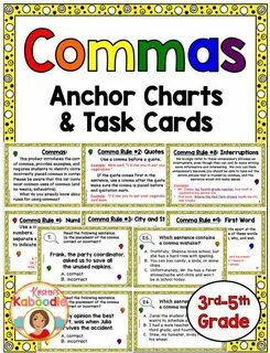 Do your students exhibit comma confusion? This commas anchor
