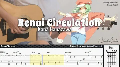 FREE TAB) Renai Circulation - Kana Hanazawa Fingerstyle Guit