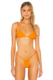 superdown Liv Bikini Top in Orange REVOLVE