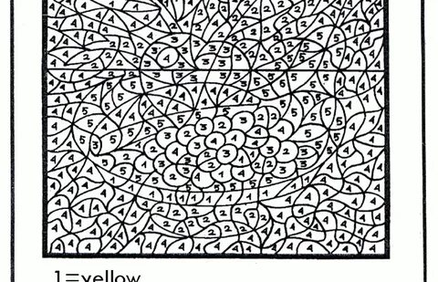 color-by-number-printables advanced coloring pages,difficult