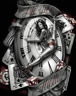 Dessin tatouage poker