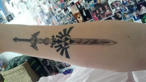 Zelda Triforce Sword Tattoo - tattoo design