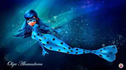 Mermaid Disney princesses as mermaids, Ladybug, Miraculous l