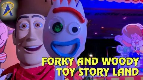 Forky appears with Woody during Toy Story 4 Press Event - Yo