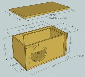 8 12 Inch Sub Box Plans Subwoofer box design, Subwoofer box,