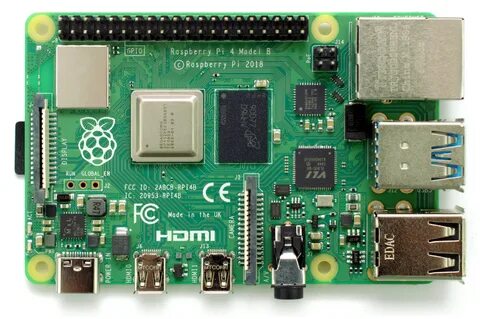 Микрокомпьютер Raspberry Pi 4 Model B, Broadcom BCM2711 1.5GHz, 4Gb LP-DDR4, mic