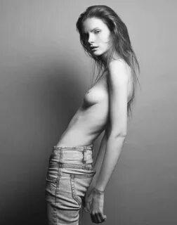 Photo of Russian fashion model Nikola Romanova. 