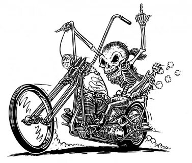 Original skeleton rider pen and ink. Used in the Dead Bikers