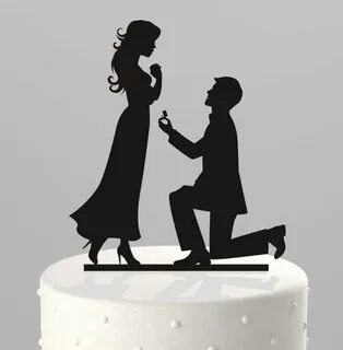Купить Черный Акрил свадебный торт Топпер Свадебная вечеринк