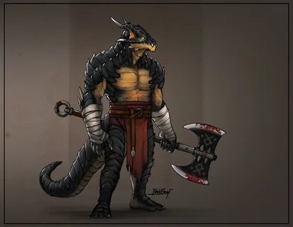 Peter Lin - Black Dragonborn Barbarian