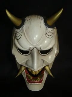 Japanese Evil Spirit Oni Hannya Mask Clothing, Shoes & Acces