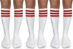 Men Athletic Socks Small/Medium Socco Socks Unisex White Tri