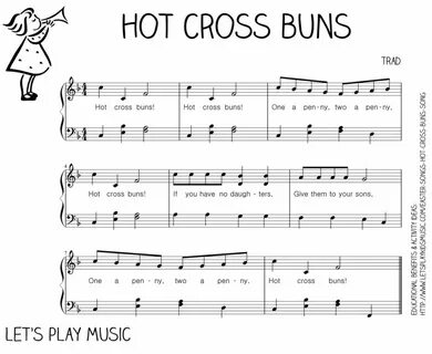 Hot Cross Buns : Easter Songs - Let's Play Music