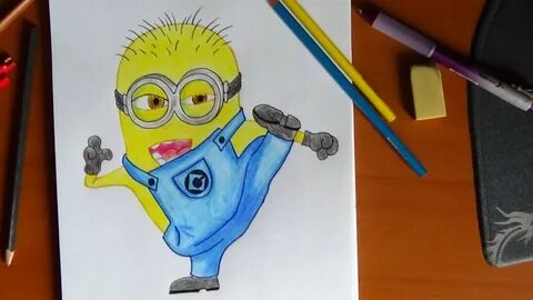 How to draw Minion, Como dibujar un minion, Как нарисовать м