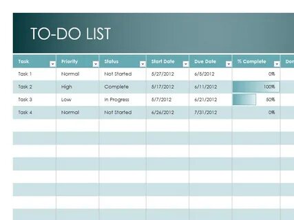 Monthly To Do List Template