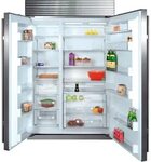 Sub-Zero Встроенный двухдверный холодильник из нержавеющей с