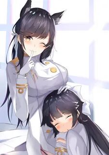 Safebooru - 2girls animal ears atago (azur lane) azur lane b