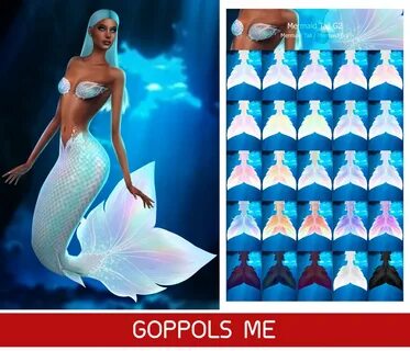 GPME-GOLD Mermaid Tail G2 ( Tail & Bra ) Sims 4 anime, Sims 