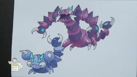 Drawing Pokemon: No. 451 Skorupi, No. 452 Drapion - YouTube