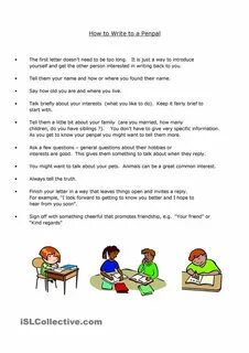 How to Write a Penpal Letter Pen pal letters, Letters for ki