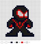 Ultimate Spider-Man Perler Bead Pattern Dibujos en pixeles, 